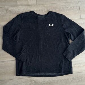 Under Armour Speckled Pullover Sweatshirt-Black/White- Womens L